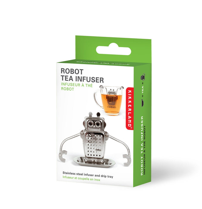 Tee-Ei in roboterform in einer Schachtel - Robot Tea Infuser Teaware Kikkerland in box